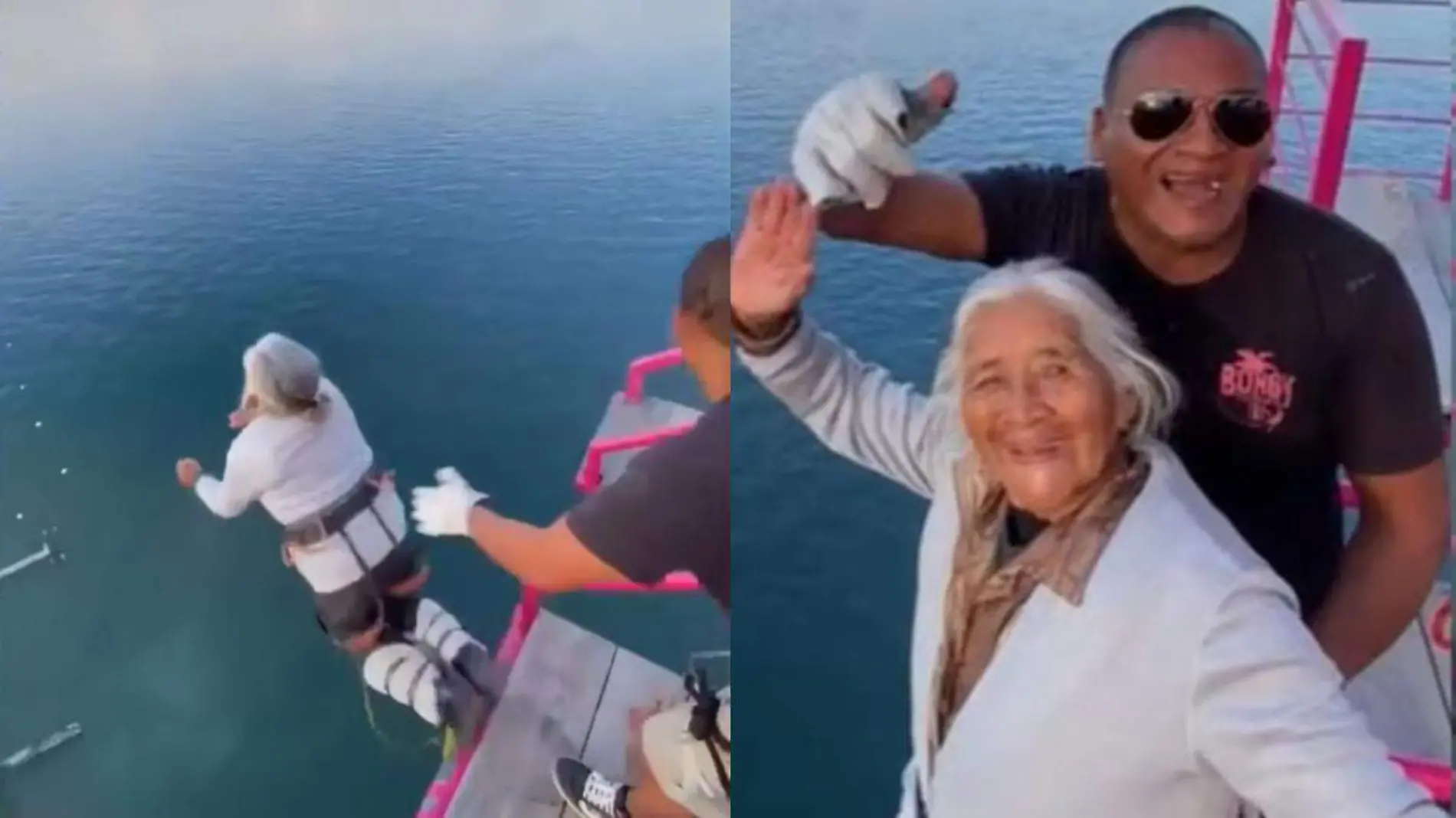 Abuelita salta del bungee y se hace viral 